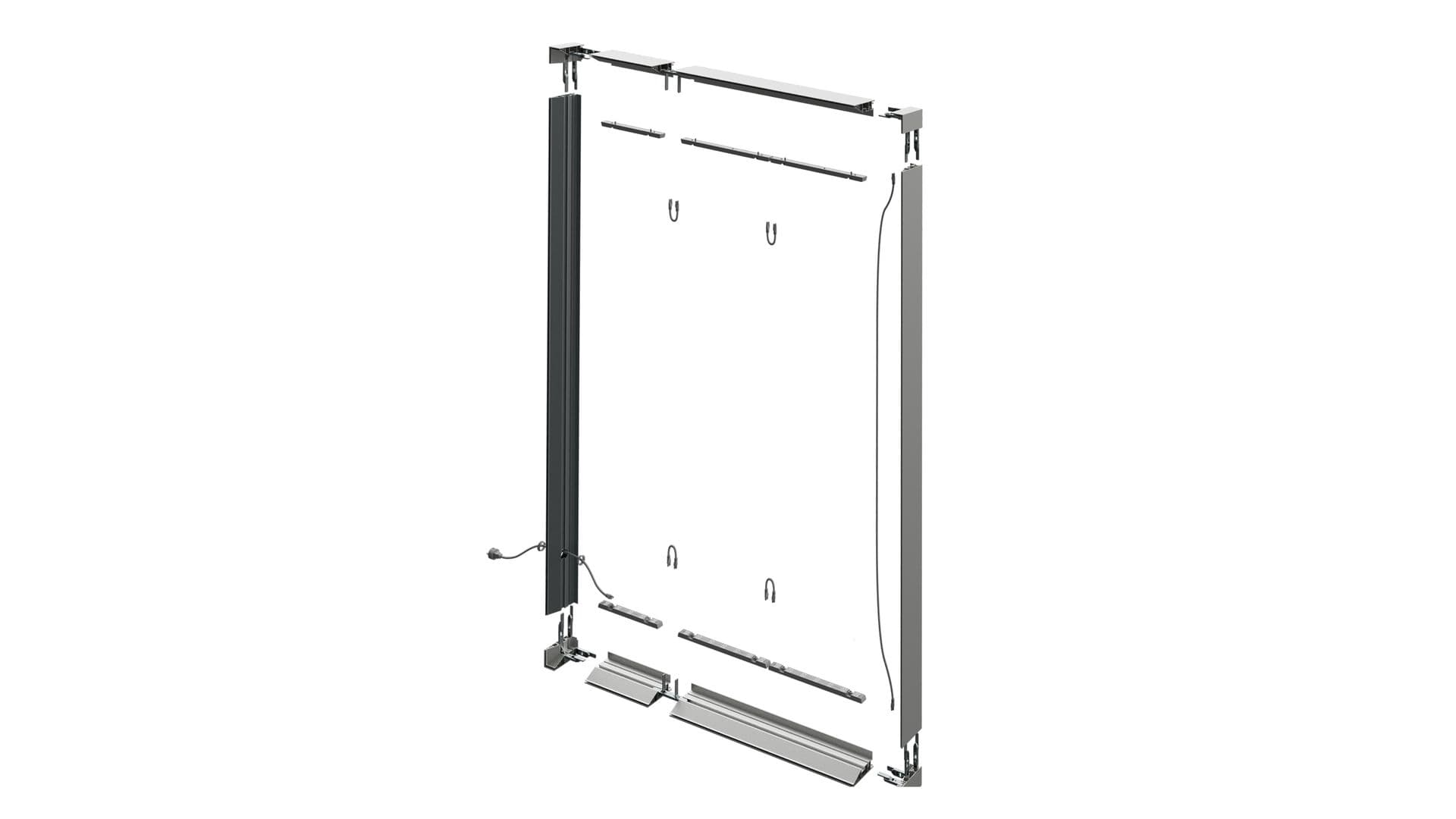 Modular sidelit lighting system integrated into Aluvision frame