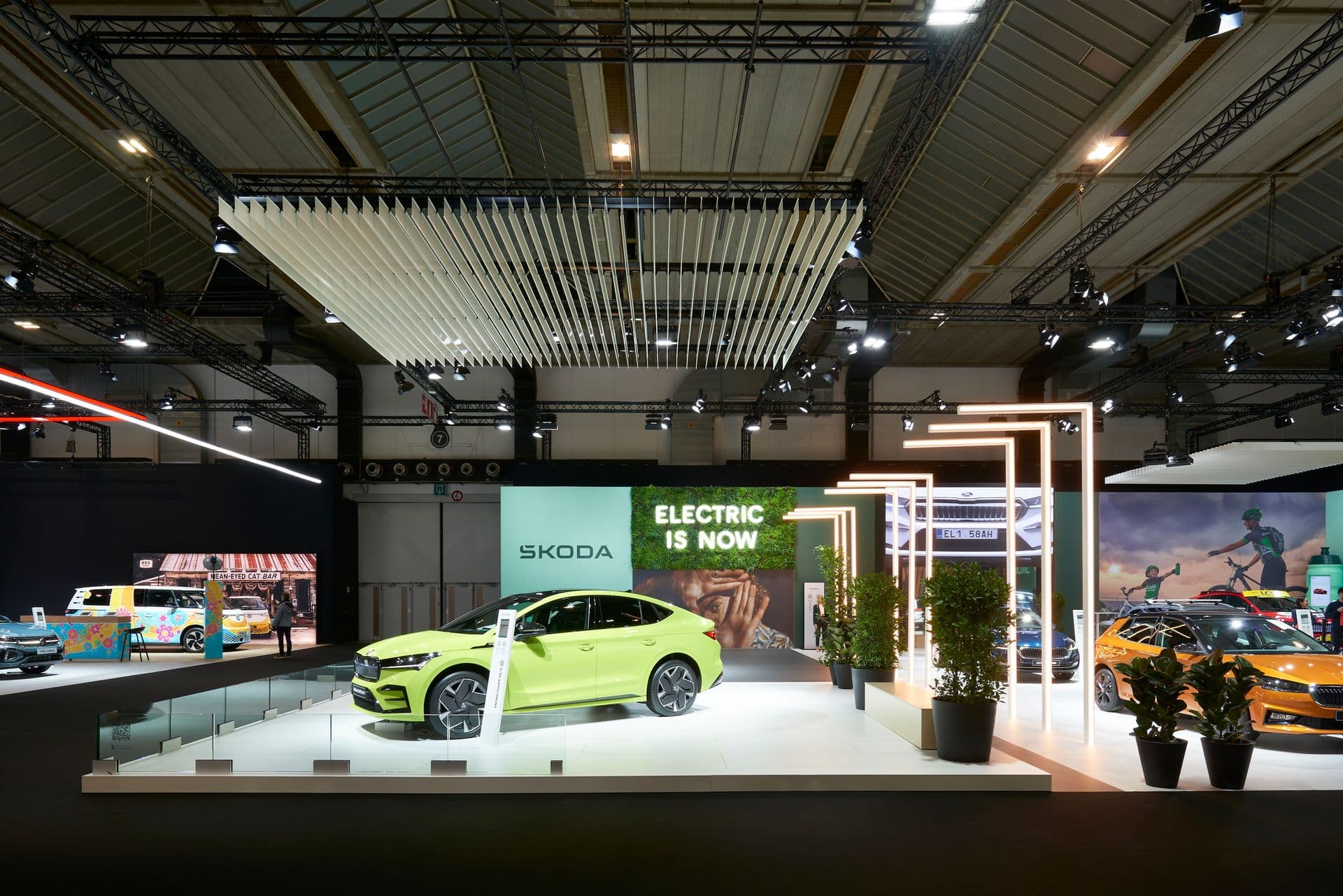 Skoda exhibition stand built with Aluvision
