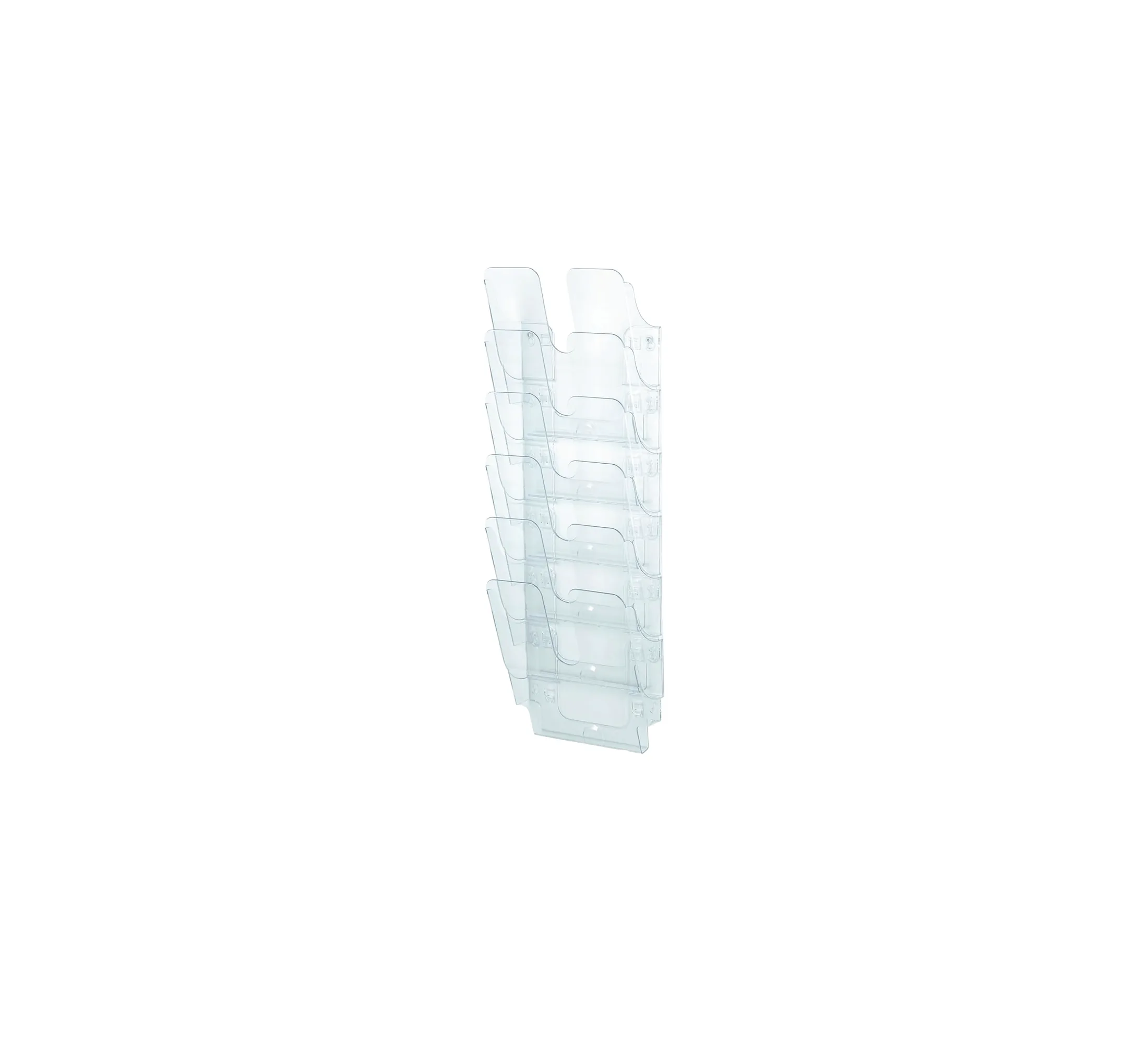 Attachable Literature Rack, six clear A4 pockets