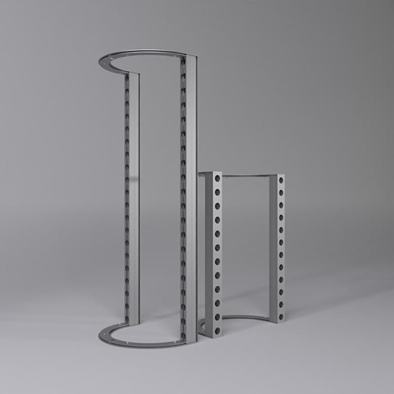 Capped curved frames