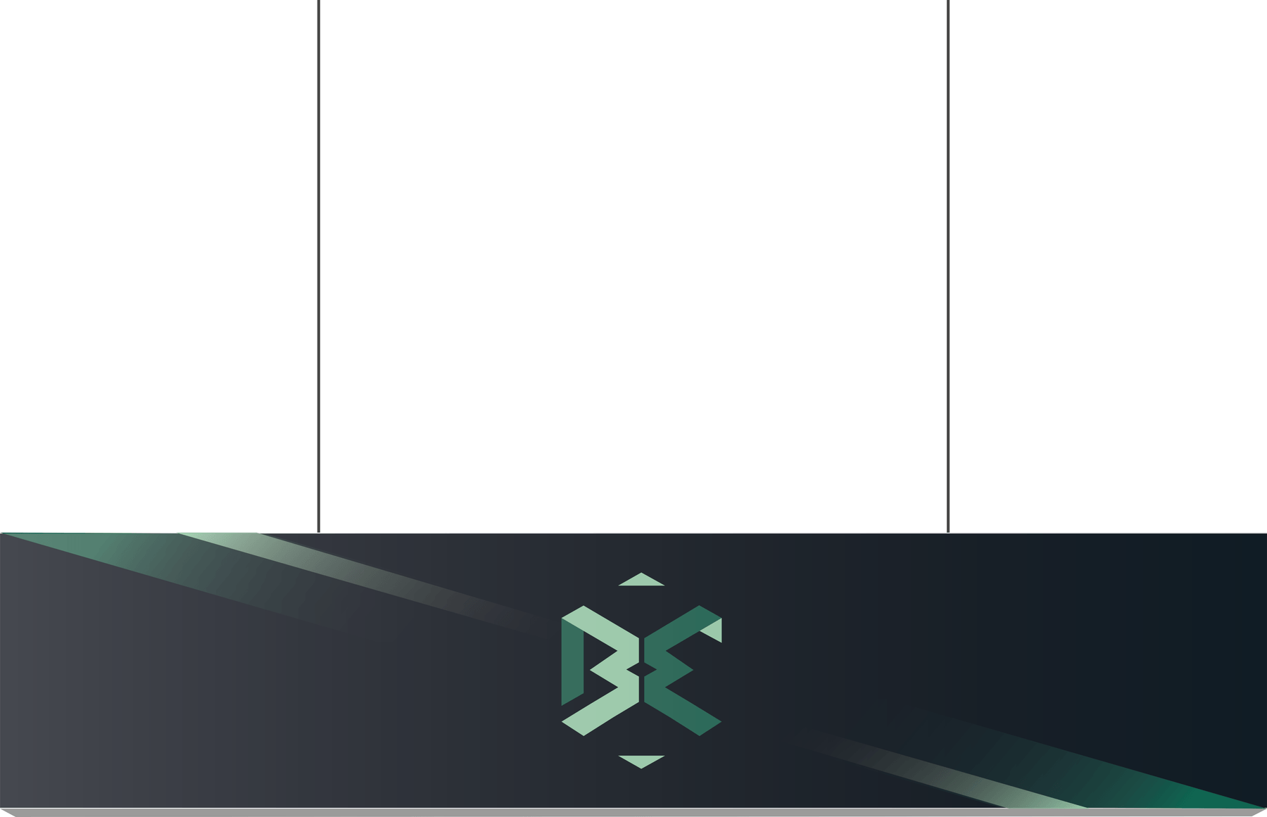 Straight Hanging Banner branded front view
